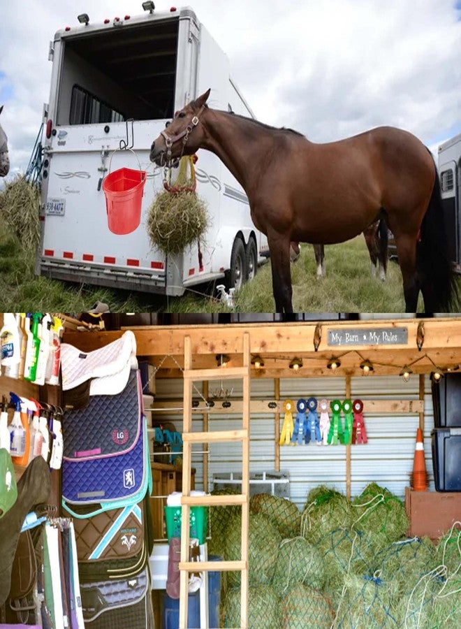 خطافات تثبيت معدات الخيل HDYEGY، 6 قطع، 4 بوصة، خطافات معدنية شديدة التحمل لتثبيت معدات الخيل على السكة لتعليق لجام الخيل والدلاء (أسود) - Image 5